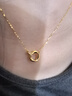 中国黄金（CHINA GOLD）莫比乌斯环黄金项链女99足金钻石套链生日礼物送女朋友老婆 店长推荐-莫比乌斯双环钻石项链+挚爱礼盒【纪念品】 实拍图