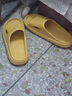 洁丽雅防臭拖鞋男士夏季2025新款居家室内浴室洗澡eva家用防滑凉拖鞋女 黄色 【无甲醛致癌物】 38-39 【适合37-38码】 实拍图