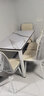采葛轻奢钢化玻璃餐桌椅组合简约小户型家用吃饭桌子现代客餐厅出租屋 白玻黑面白架配4把白灰软椅 100厘米 长100宽60高75 实拍图