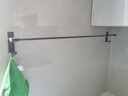 一卫（yweel）枪灰色太空铝毛巾架免打孔毛巾杆单双杆卫生间挂架浴室挂件 枪灰色单杆80cm-62743 实拍图