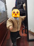 嘟嘟家童装宝宝外套加绒拜年服婴儿麦穗绒棉服男童加厚开衫女童过年衣 卡其色 80 实拍图