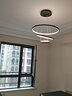 雷士（NVC）北欧智能led高显指轻奢吊线吊灯客厅灯餐厅灯卧室灯灯具灯饰 85瓦LED 全光谱餐吊灯-黑色款 实拍图