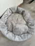 派乐特 猫窝狗窝保暖冬季秋天宠物猫咪毯垫子睡袋 灰色M+头枕 实拍图