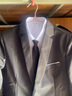 春秋季黑色西装套装伴郎服男西服兄弟团衣服结婚礼服正装高中大学 (黑西装+白衬衫+西裤+领带) 2XL (136-150斤) 实拍图