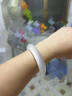 中国黄金（CHINA GOLD）白月光玉髓手镯女宽面冰种白玛瑙荔枝冻玉手镯送老婆女友生日礼物 宽面白月光【58mm】 实拍图
