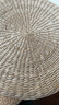 倾沫蒲团坐垫 瑜伽坐垫传统草编蒲团圆形榻榻米阳台茶道藤编地板坐垫 直径45厘米 蒲草原色_高10厘米_ 实拍图