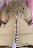 雅鹿长款羽绒服女士2025年新款韩版宽松加厚冬季鸭绒时尚保暖连帽外套 卡其色 M （推荐100-125斤） 实拍图