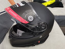 坦克摩托车头盔T127全盔国潮安全帽3C机车双镜片电动车防风男女 亚黑【透明镜片+镀银镜片+加棉头套+尾翼】 XXL（适合头围58-59cm） 实拍图
