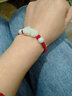 静汝玉和田玉貔貅手链男女玉手串绳子本命年手工编情侣玉石饰品生日礼物 精致貔貅红绳款 实拍图