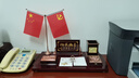 易利丰（elifo）商务办公用品带笔筒摆件办公室国旗摆件台历架多功能木质2024日历台办公桌面红旗党旗 小号48*24cm 厚德载物 实拍图