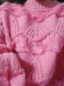 泊宗中长款设计感毛衣女蕾丝花边上衣2023秋冬新款宽松洋气网红针织衫 玫粉 均码（85~150斤） 晒单实拍图