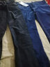 浪默【2条装】牛仔裤男士秋冬厚款商务弹力中青年休闲男裤直筒裤宽松 009黑色+009蓝色 30 （2尺3适合115-125） 实拍图