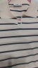 百图betu女装夏新款针织衫减龄复古翻领条纹短袖针织衫女2303T04 黑白条 M（黑白条预售06/21发货） 晒单实拍图