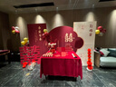 红发夹订婚宴布置全套摆件装饰出阁回门宴高级感kt板背景墙布置喜字装饰 【定制】喜结良缘 摆台款 实拍图