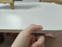 御乐欣茶几客厅小户型小桌子简约沙发茶几桌边几创意圆形组合茶台家用 【实木腿-双层】暖白色 80*40*42cm 实拍图
