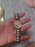 玫瑰金陶瓷表带男女情侣黑白精钢手表链钢带 代用罗西尼 天王 芙丽 飞亚达四叶草花语手表钢陶瓷表带 玫瑰金间白色 16mm 实拍图
