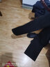 啄木鸟100%纯棉男裤秋冬季新款男士商务休闲裤宽松直筒中年爸爸装长裤子 黑色 34 ( 腰围 2尺7 ) 实拍图