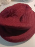 森罗慕彤中老年帽子秋冬款老人帽子女人加绒保暖老太太毛线盆帽围巾妈妈奶奶保暖帽子 酒红色（帽子） 实拍图