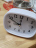 明珠星明珠星儿童闹钟可爱小闹钟时钟卡通风卧室桌面石英台钟静音学生 PT332-1白色+电池*1 实拍图