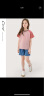 纯一良品（CUNYI）童装女童短袖T恤夏装新款女孩插肩袖t恤中大童运动上衣 橡皮粉 150cm 晒单实拍图