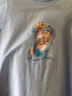 迪士尼（DISNEY）童装儿童女童泡泡袖短袖T恤透气打底衫上衣24夏DB321BE27蓝130 晒单实拍图
