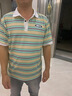 妄潮大码POLO衫短袖t恤男夏季条纹带领翻领时尚潮牌冰丝休闲半袖T 【高质量跑量款】坊R13浅绿 L 建议体重100-110斤可穿 实拍图
