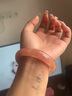 中国黄金（CHINA GOLD）玉手镯桃花酿粉色玉镯子母亲节礼物 【54-56圈口】 实拍图