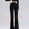 衣品天成时尚潮流高腰牛仔裤女微喇裤2025秋季黑色修身显瘦喇叭裤子女款 实拍图
