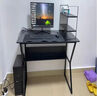 旻昱电脑桌台式家用电竞游戏桌椅套装办公工作台书桌简约书房写字桌子 15MM生态板桌椅组合-100cm黑色 实拍图
