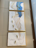 水竞（S.J.A） 油画客厅沙发背景墙装饰画现代简约挂画抽象壁画九鱼图 年年有余-土豪金(金属框) 50*70*2+90*70(搭2.5-3米沙发） 晒单实拍图