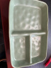 美厨（maxcook）陶瓷餐盘饭盒分格 快餐盘学生餐盒 3格加厚 奶绿色MCTC3231 晒单实拍图