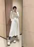 觅橘香秀同款觅橘防晒衣长袍款加防晒口罩可拆卸帽檐原纱型女防晒服C 长袍款云朵白 均码 F码 适合175cm以下160斤以下 实拍图
