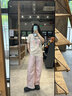 BASIC HOUSE/百家好运动休闲阔腿裤女2024夏季新款轻薄显高束脚伞兵工装裤女 豆绿 M 实拍图