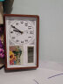 七王星相片日历温度挂钟卧室办公石英钟挂座两用钟表摆放带支架相框挂表 日历温度相片钟表-木纹框 12英寸 长31高20厘米 实拍图