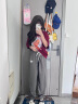 Foss Phil裤子男士春夏季宽松垂感休闲长裤印花运动阔腿直筒裤FPK19深灰XL 实拍图