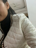 茵曼（INMAN）夹棉菱形格小香风外套2025秋季女装新款圆领织带长袖上衣 珍珠白 S 实拍图