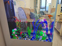 美诺超白鱼缸客厅家用中型生态现代造景金龙鱼缸落地屏风隔断柜水族箱 魅影灰【排水+显示屏】 60*35*130 实拍图