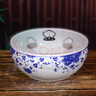 赣景景德镇陶瓷和面盆加厚有盖不沾发面揉面盆大号青花酸菜鱼水煮鱼碗 青花牡丹小号直径30cm带玻璃盖 实拍图