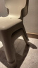 禧天龙塑料凳子家用休闲椅子加厚防滑靠背板凳换鞋凳冰河灰1个装D-2049 实拍图