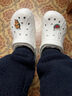 CROCS卡骆驰秋冬新品暖棉洞洞鞋男女秋冬款贝雅暖棉拖鞋|205969 白/浅灰-11H(建议买大一码) 39 (240mm) 实拍图