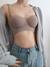 多情猫半杯内衣女调整型聚拢收副乳防下垂无钢圈夏季凉感薄款无痕文胸罩 （热销）岩咖色【单件】 M （34AB杯/90-105斤【厚1.8cm】 实拍图