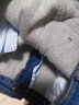 狮子聪  加绒牛仔裤女外穿弹力修身显瘦小脚加厚保暖带绒2025冬季新款 复古蓝咖啡绒(SJ-8888) 32 实拍图