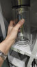 富光大容量双层玻璃杯耐热泡茶杯男士透明便携保温家用办公过滤水杯子 黑色 730ml 实拍图