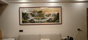 悠弦国画山水画办公室挂画沙发背景墙客厅装饰画水墨字画靠山图风景画 流水生财 画框203*85厘米 实拍图