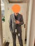 威可多（VICUTU）【蓝V西服】西服外套西装上衣男  灰色条纹 180/100B 实拍图