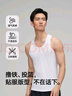 海澜之家（HLA）男士背心男纯棉宽肩无袖夏季打底汗衫纯色运动健身跨栏背心送老公 白色/白色 XL (175) 实拍图