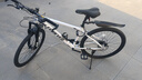 永久（FOREVER）自行车男女学生铝合金双碟刹山地车青少年成人越野竞技避震单车 21速26寸钢架-珍珠白 实拍图