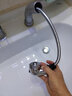 卓匠坊 抽拉式厨房冷热水龙头不锈钢软管 伸缩花洒面盆浴缸龙头配件 F款粗螺纹1.5米 实拍图