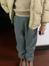 多妙屋女童裤子儿童运动裤冬装加绒加厚大童女孩休闲裤10898麻灰150 实拍图