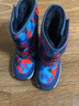 巴布豆（BOBDOG）男童雪地靴冬季新款中大童防滑加绒保暖儿童靴子 深宝蓝/红 30 适合脚长18.3cm 实拍图